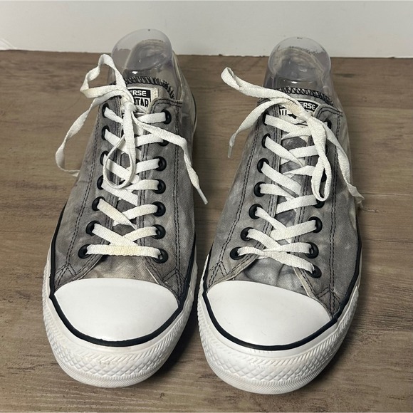 Converse Chuck Taylor All Star Tie Dye Low Top Sneakers Men Size 10 Grey White - Picture 2 of 10